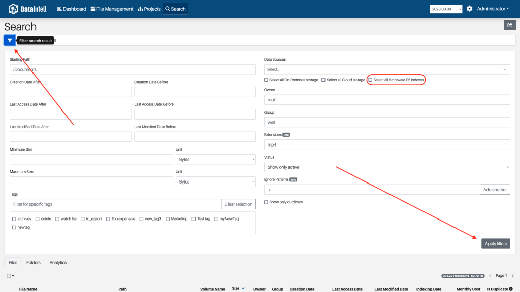 DataManagementDocumentation_P5_RestoreSearchFilters.png