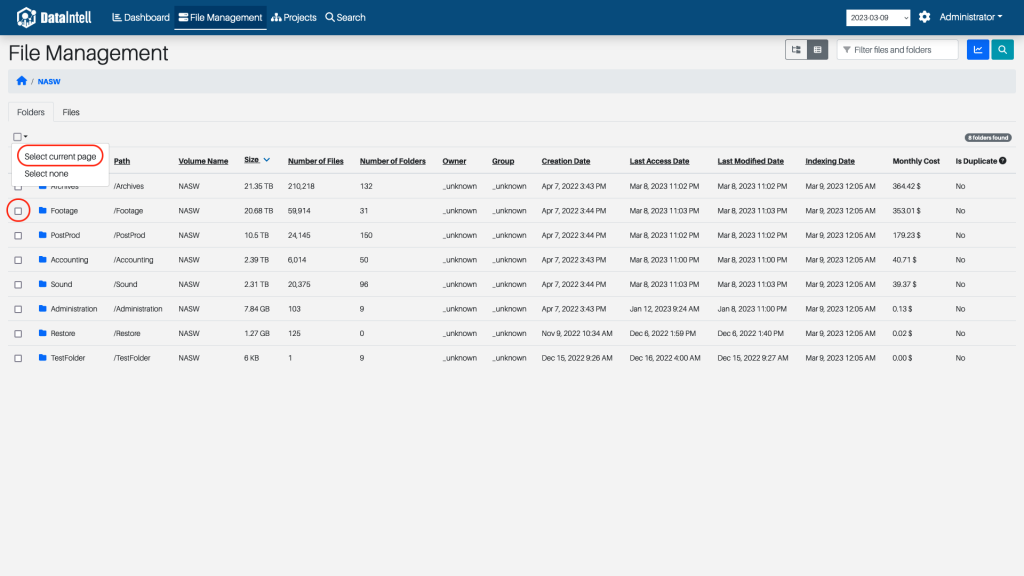 DataManagementDocumentation_P5_ArchiveFileManagementSelect.png